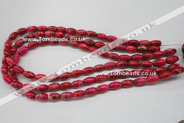 CDI605 15.5 inches 8*12mm rice dyed imperial jasper beads