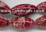 CDI609 15.5 inches 15*30mm rice dyed imperial jasper beads