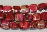 CDI621 15.5 inches 12*12mm square dyed imperial jasper beads