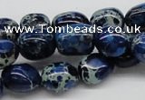 CDI63 16 inches 12*15mm nuggets dyed imperial jasper beads wholesale