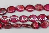 CDI642 15.5 inches 8*10mm oval dyed imperial jasper beads
