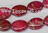 CDI645 15.5 inches 13*18mm oval dyed imperial jasper beads