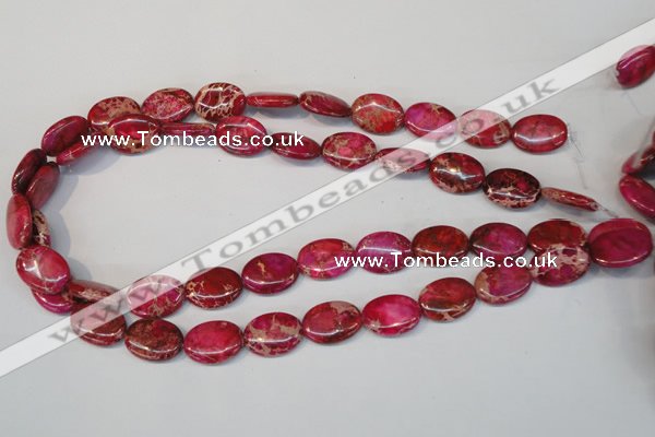 CDI645 15.5 inches 13*18mm oval dyed imperial jasper beads