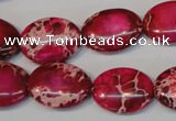 CDI646 15.5 inches 15*20mm oval dyed imperial jasper beads