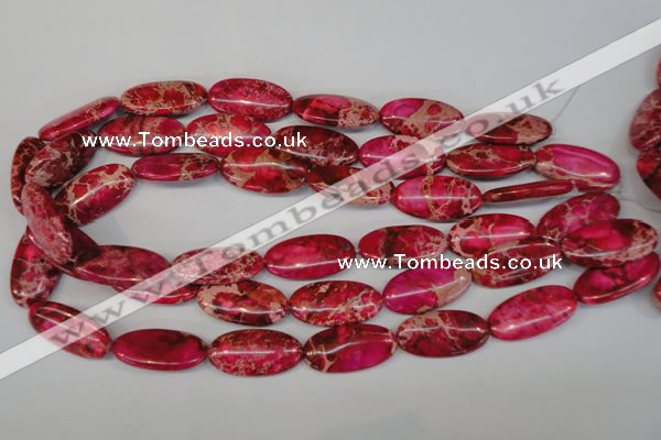 CDI647 15.5 inches 15*30mm oval dyed imperial jasper beads