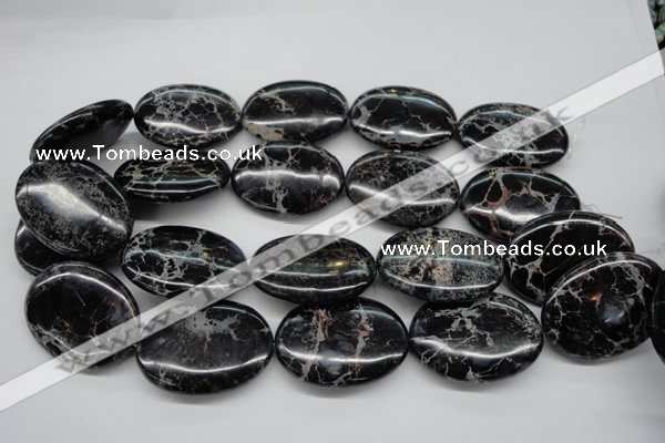 CDI680 15.5 inches 30*40mm oval dyed imperial jasper beads