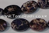 CDI710 15.5 inches 13*18mm oval dyed imperial jasper beads