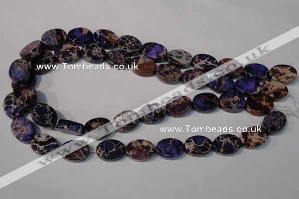 CDI710 15.5 inches 13*18mm oval dyed imperial jasper beads