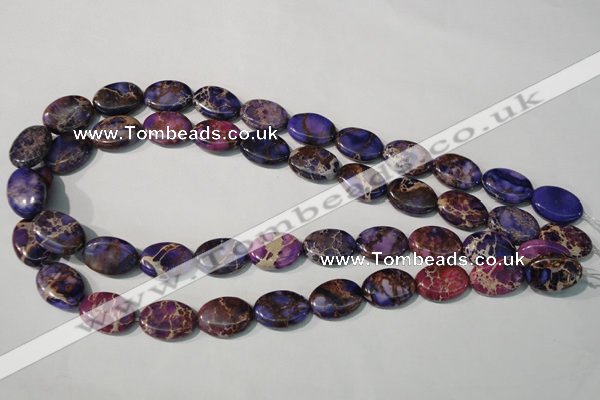 CDI711 15.5 inches 13*18mm oval dyed imperial jasper beads