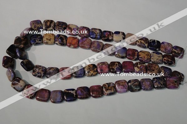 CDI716 15.5 inches 14*14mm square dyed imperial jasper beads