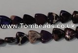 CDI719 15.5 inches 8*8mm triangle dyed imperial jasper beads