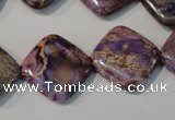 CDI720 15.5 inches 18*18mm diamond dyed imperial jasper beads