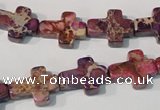 CDI722 15.5 inches 12*16mm cross dyed imperial jasper beads