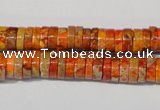 CDI734 15.5 inches 3*8mm heishi dyed imperial jasper beads