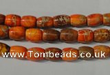 CDI740 15.5 inches 5*8mm drum dyed imperial jasper beads