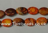 CDI750 15.5 inches 12*14mm oval dyed imperial jasper beads