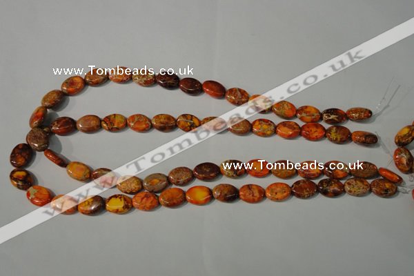 CDI750 15.5 inches 12*14mm oval dyed imperial jasper beads