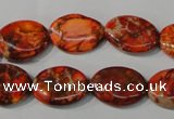 CDI751 15.5 inches 13*18mm oval dyed imperial jasper beads