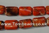 CDI756 15.5 inches 10*14mm rectangle dyed imperial jasper beads