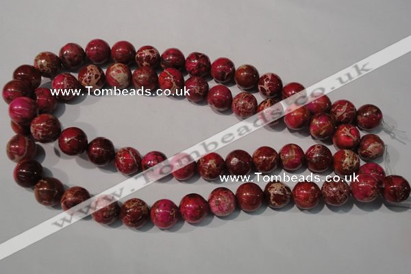 CDI762 15.5 inches 14mm round dyed imperial jasper beads