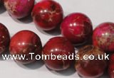 CDI763 15.5 inches 16mm round dyed imperial jasper beads