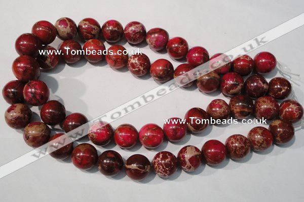 CDI763 15.5 inches 16mm round dyed imperial jasper beads