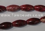 CDI778 15.5 inches 8*16mm rice dyed imperial jasper beads