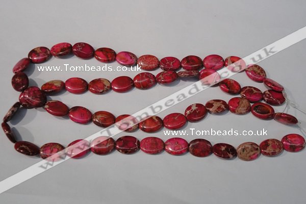 CDI782 15.5 inches 12*16mm oval dyed imperial jasper beads