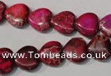 CDI792 15.5 inches 12*12mm heart dyed imperial jasper beads