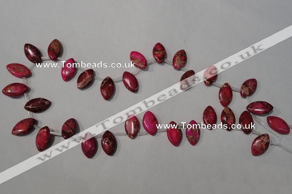 CDI797 Top-drilled 10*18mm marquise dyed imperial jasper beads