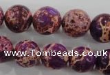 CDI835 15.5 inches 14mm round dyed imperial jasper beads wholesale