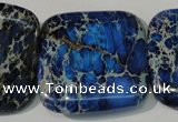 CDI903 15.5 inches 34*34mm square dyed imperial jasper beads