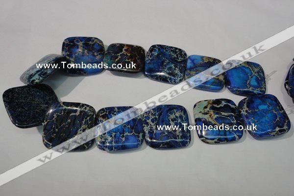 CDI903 15.5 inches 34*34mm square dyed imperial jasper beads