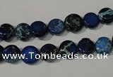 CDI905 15.5 inches 8mm flat round dyed imperial jasper beads