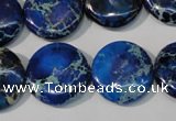 CDI908 15.5 inches 20mm flat round dyed imperial jasper beads