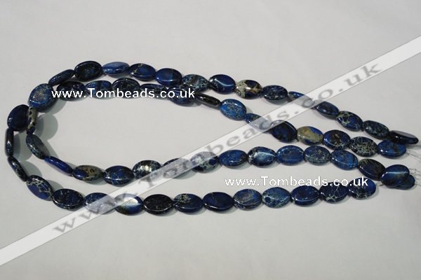 CDI913 15.5 inches 10*14mm oval dyed imperial jasper beads