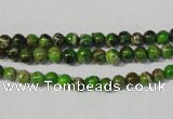 CDI920 15.5 inches 4mm round dyed imperial jasper beads