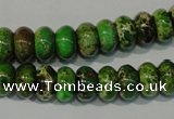 CDI927 15.5 inches 6*10mm rondelle dyed imperial jasper beads