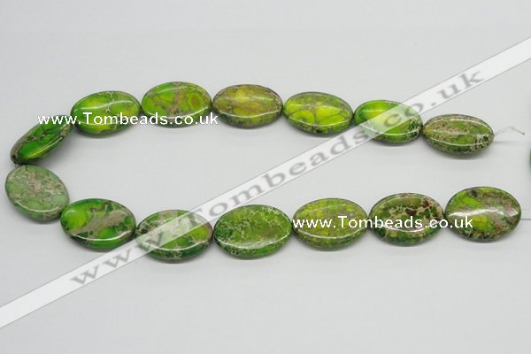 CDI94 16 inches 22*30mm oval dyed imperial jasper beads wholesale