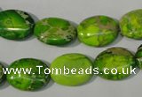 CDI940 15.5 inches 12*16mm oval dyed imperial jasper beads