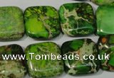 CDI946 15.5 inches 18*18mm square dyed imperial jasper beads