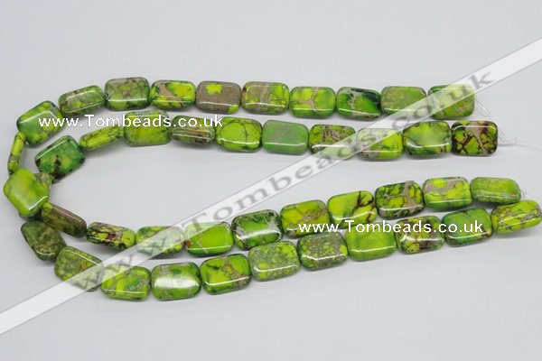 CDI95 16 inches 13*18mm rectangle dyed imperial jasper beads wholesale