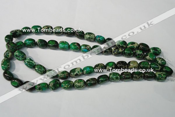 CDI960 15.5 inches 10*13mm nuggets dyed imperial jasper beads