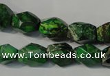 CDI963 15.5 inches 10*14mm faceted nuggets dyed imperial jasper beads