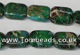 CDI974 15.5 inches 12*16mm rectangle dyed imperial jasper beads