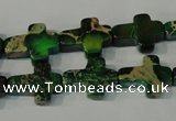 CDI978 15.5 inches 12*16mm cross dyed imperial jasper beads