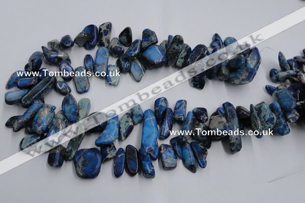 CDI986 15.5 inches 8*20mm - 10*35mm dyed imperial jasper chips beads