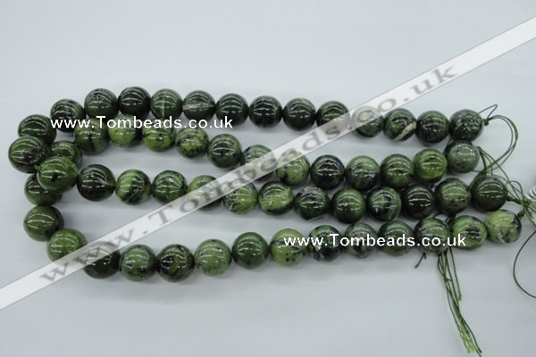 CDJ142 15.5 inches 14mm round Canadian jade beads wholesale