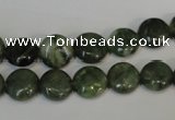 CDJ26 15.5 inches 10mm flat round Canadian jade beads wholesale