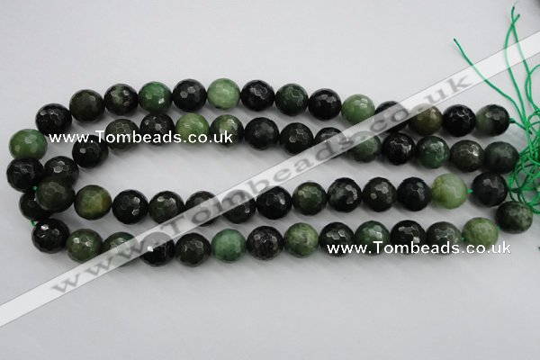 CDJ265 15.5 inches 14mm faceted round Canadian jade beads wholesale